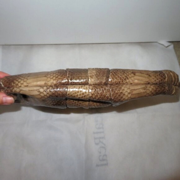 Furla Python Embossed And Smooth Leather Oversized Clutch - Picture 9 of 16